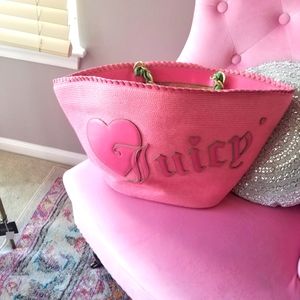 Vintage Straw Juicy Couture Medium Tote.